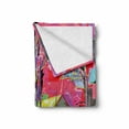 thumbnail image 2 of Fine Art Soft Flannel Fleece Blanket, Funky Digital Paint Streets Sketch Style Unusual Trees Grunge Outside Urban Design, Cozy Plush for Indoor and Outdoor Use, 60" x 80", Multicolor, by Ambesonne, 2 of 6