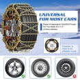 thumbnail image 3 of Slsy 8 Pack Snow Chains Adjustable Tire Chains for Tire Width 215-285 mm SUV Truck Pickup, Quick Fit Easy Installation Tire Chains, Thickened Car Anti Skid Tire Chains, 3 of 8
