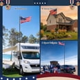 thumbnail image 2 of Yescom EZ GO 30ft Telescopic Flag Pole Kit Upgrade Rotating Lock for Outside Inground with 3x5' US Flag Ball Top Black, 2 of 9