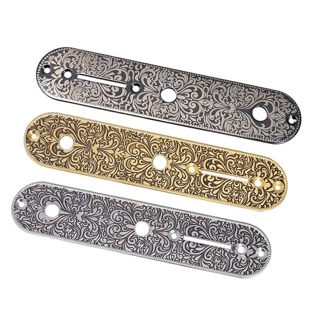 LeeQinersw 2pcs Zinc Alloy Guitar Control Plate for Electric Guitar Parts ,Black