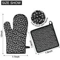 thumbnail image 6 of Black Dog Paw Footprint Bone Kitchen Oven Mitt and Pot Holder Sets 4 Pcs for Baking, Cooking and Grilling, Heat Resistant Up To 392 °F, 6 of 7