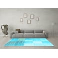 thumbnail image 3 of Ahgly Company Indoor Rectangle Abstract Light Blue Contemporary Area Rugs, 5' x 7', 3 of 4