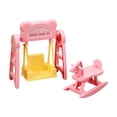 thumbnail image 4 of arctrm 1/12 Jouet Cheval à Bascule et à Balancement Mini Équipement de Terrain de Jeu Jouet Fée de Rôle pour Rose, 4 of 10