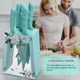 thumbnail image 3 of 6 Pieces Ceramic Knife Set with Knife Block Holder ，Chef knife，Bread knife, Slice knife, Utility knife,Paring knife, 3 of 3