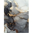 thumbnail image 2 of Modern Luxury Black Gold Marble Texture Area Rug, Abstract Ink Painting Art Machine Washable Rugs, With Anti-Slip Easy Clean Carpet For Living Room Bedroom Kitchen Home Office, 2 of 7