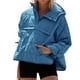 thumbnail image 1 of Chaqueta Acolchada Oversize para Mujer, Estilo Dolman, con Capucha, Larga, Cálida y Estilo Top Azul M, 1 of 8