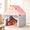 Gray mesh, variant on SweHouse Kids Play Tents Indoor & Outdoor for Girls Large Fairy Playhouse with Soft Rug and Star Lights for Toddlers Princess Castle Tent Gift Toys for Girl Toddler Children (Pink)
