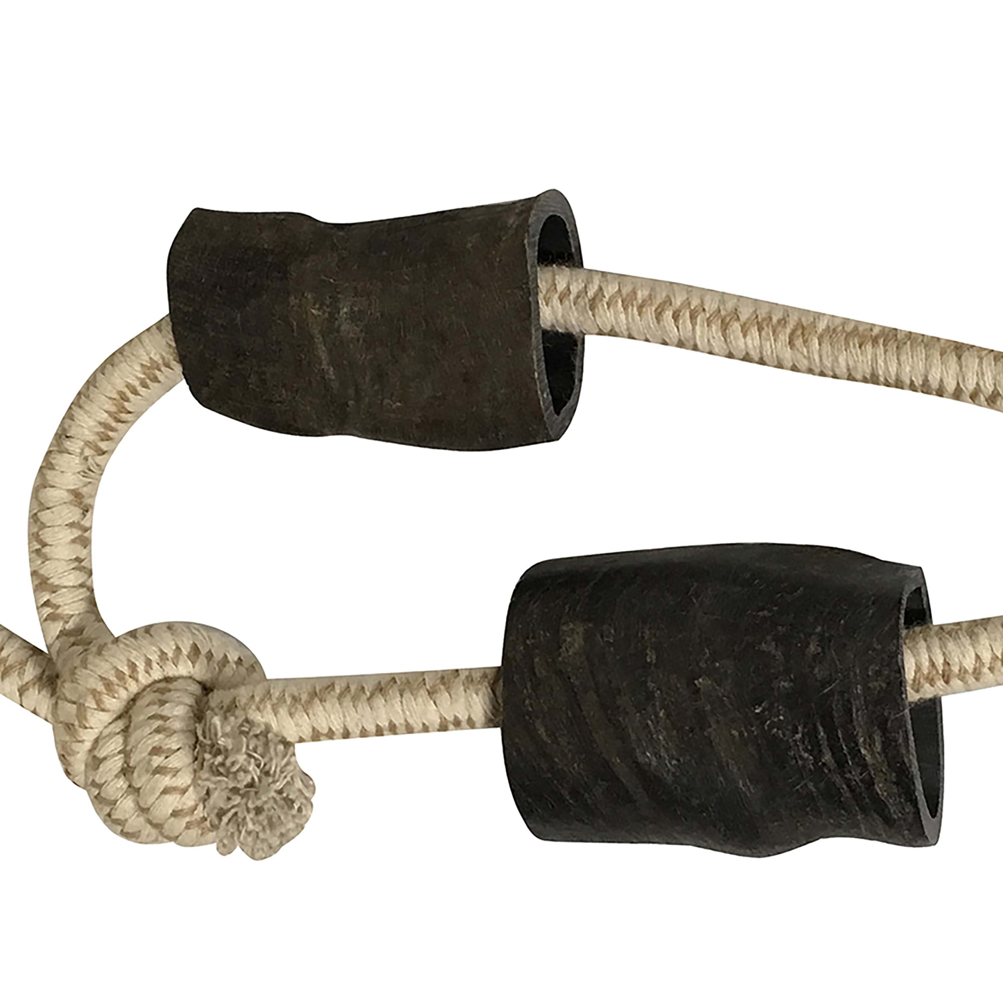 Mossy Oak: Water Buffalo Horn & Tug Dog Chew - 34" Slip-Knot Natural Cotton Rope, Pet Toy, Preservative Free Horn, Long-Lasting, Combines Play-Chewing