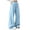 #H-Light Blue, variant on ZHYou No Boundarie Fleece Sweatpants Wide Leg Drawstring High Waisted Baggy Warm Casual Jogger Pants with Side Pockets,White,Size M