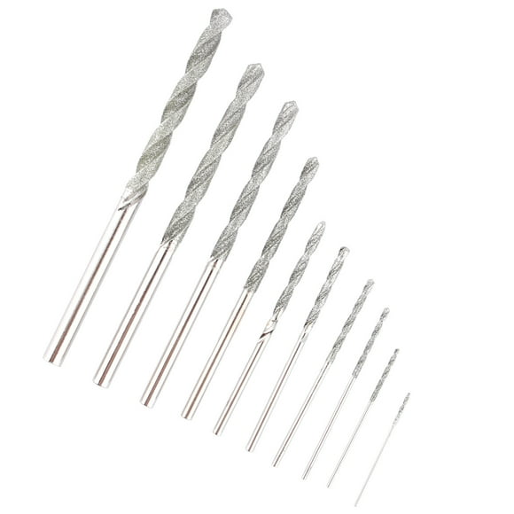 Drill Bits Tile Drill Bit 10pcs Drill Bits Tipped Drill Bit Set Drill Bits for Glass Tile Stone 0.8 to 4.0mm, Jobber Drill Bits, Jobber Drill Bits