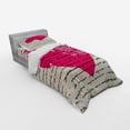 thumbnail image 3 of Ambesonne Antique Bedding Set 4 Pcs, Love Words Handwriting, Queen, Beige Magenta, 3 of 3