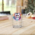 thumbnail image 2 of Watercolor Drip Persian Pop Art Colorful Portrait Artwork 16oz Pint Beer Glass Mug Cat Lover Kitten Owner Gifts Beer Glasses Cup - 01009, 2 of 5