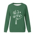 thumbnail image 4 of Fznquz Green Tops for Women Graphic Fall Long Sleeve T Shirt Loose Crewneck Casual Clothes for Teens, 4 of 4