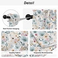 thumbnail image 5 of Pastoral Botanical Tier Curtains, Watercolor Teal Yellow Spring Floral Light Filtering Kitchen Curtains, 2Pcs Rod Pocket Half Window Treatments Panels for Sink Cafe Cabinet Camper 27.5x36 Inches, 5 of 9