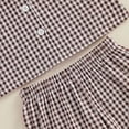 thumbnail image 5 of Mercatoo Toddler Girls Cute Clothes Sets Baby Girl Sweet Casual Summer Outfits Plaid Tank Tops Matching Ruffl1 He1 Wide Leg Pants Set, 5 of 8