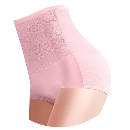 MSJUHEG Pink Corset Womens High Waist Shapewear Panties Tummy Control Butt Lifter Body Shaper Panty Ladies Slim Waist Trainer Pants Womens Underwear Pink 2Xl