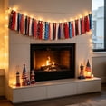 thumbnail image 6 of Nkmbld 4th of July Patriotic Stripe Bunting, Nylon Flag Banner Door Wall Hanging Decor for Independence Day Indoor Outdoor Porch Yard Garden, 6 of 8