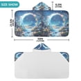 thumbnail image 4 of Yayeee Kids Hooded Towel with Hand Pockets Beach Soft Absorbent Bath Wrap 50 x 23.5 inch, Floral Moon, 4 of 5