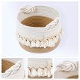 thumbnail image 2 of REGALWOVEN 1 Pack Woven Storage Basket, Shelf Closet Storage Bin with Tassel for Key Tray Bowl for Entryway Desk, Catchall Home Decor Brown 9.4*6.7in, 2 of 4