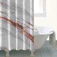 thumbnail image 4 of White Rose Gold Marble Shower Curtain 84"x72" ,Bathroom Decorative Shower Curtains Set with 12 Hooks,Modern Waterproof Washable Shower Curtain, 4 of 6