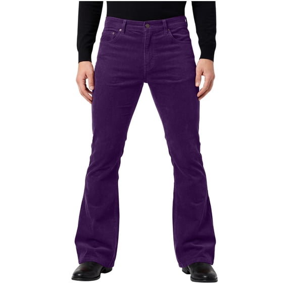 BRGZLK Men's Flared Jeans Corduroy Vintage 70S, Disco Elastic Flared Pants, 60S 70S Men'S Clothing, Classic Trends