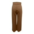 thumbnail image 6 of Hvyesh Women's Casual Wide Leg Pants Flowy Adjustable Tie Knot Elastic Waist Pants with Pockets,Womens Pants Under $20 Khaki,M, 6 of 7
