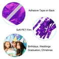 thumbnail image 3 of Uxcell 9.8 Ft x 3.3 Ft Tinsel Foil Fringe Backdrop Curtains, PET Film Metallic Decor Photo Backdrop, Purple, 3 of 4