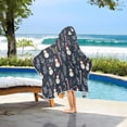 thumbnail image 3 of Yayeee Kids Hooded Towel with Hand Pockets Beach Soft Absorbent Bath Wrap 50 x 23.5 inch, Jolly Snowman, 3 of 5