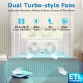 thumbnail image 5 of Torando 9 Inch Dual Window Fan with 2-Speed Adjustable, 22-33 Inch Expandable, Manual Air Intake & Exhaust Control, 60W Power, Ideal for Home, Office, Bedroom, Kitchen, White Window Fan, 5 of 7