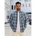 thumbnail image 4 of Alimens & Gentle Mens Flannel Shirts Casual Button Down Long Sleeve Plaid Shirts With Pocket Regular Fit Cloth For Winter, 4 of 8