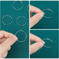 thumbnail image 5 of 100pcs 25mm 316L Wine Glass Charm Findings Stainless Steel Hoop Earrings 0.8mm Pin Earring Hooks DIY for Women Basketball Wives Earrings Jewelry Making Stainless Steel Color, 5 of 6