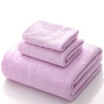 thumbnail image 1 of 3-Piece Bath Towel Set Soft Absorbent Fabric for Spa Beach and Home Use, 1 of 5