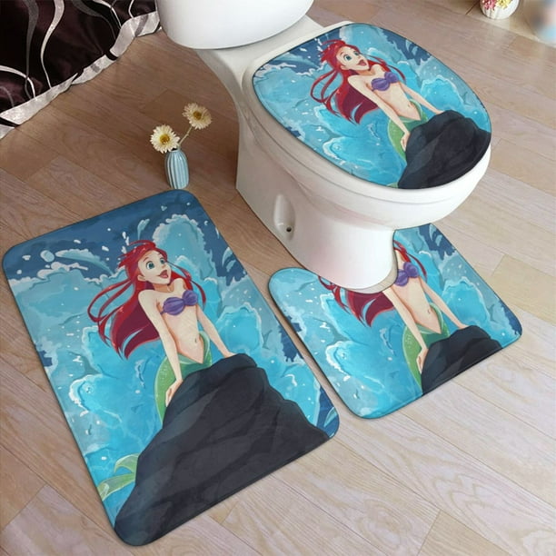 Bathroom Rug Non Slip Bath Mat For, Little Mermaid Bathroom Rug
