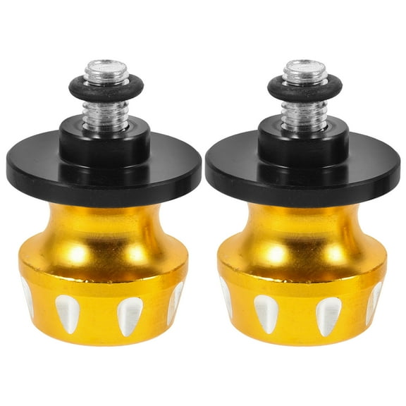 BESTONZON 1Pair Golden Aluminum Motorcycle Swingarm Stand Spool Screws