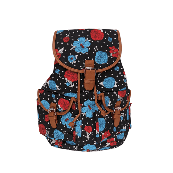Bravo! Women's Backpack Floral Water Pattern Rucksack Drawstring