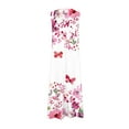 thumbnail image 5 of Women's Maxi Dress V Neck Sleeveless Floral Print Summer Dress Swing Style Comfort Fit for Vacation Resort Daily Casual Sundress, 5 of 5