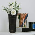 thumbnail image 7 of Galvanized Metal Planter,Farmhouse Flower Vase,French Flower Bucket,Vintage Iron Flower Bin,Umbrella Container Bucket,for Home Office Entryway (Black), 7 of 7