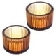 thumbnail image 1 of Uxcell 2 Pcs Soporte para Velas de Té Soporte para Velas de Vidrio para Decoración de Centro de Mesa Marrón, 1 of 6