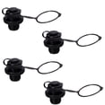 thumbnail image 3 of 4pcs PVC Boston Boat Air Anti-leak Inflation Pump Hose Adapter for Inflatable Boats Kayak Airbed Canoe Pool Raft Rubber Dinghy (Black), 3 of 8