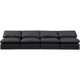 thumbnail image 6 of Meridian Furniture Indulge 140" Vegan Leather Modular Sofa in Black, 6 of 8