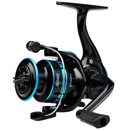 BAGUER Compact Spinner Fishing Reel for Freshwater Saltwater Fishing 1BB Bearing Blue