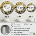 thumbnail image 4 of Designart "Artistic Fusion with Yellow and Grey Patterns" Boho Mosaic Rund Mirror For Wall Decor - Large Yellow Round Printed Mirror -Bohemian Round Living Room Mirror - 23" x 23", 4 of 6
