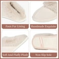 thumbnail image 6 of Womens Slipper Memory Foam Fluffy Soft Warm Slip On House Slippers,Anti-Skid Cozy Plush for Indoor Outdoor(Ivory), 6 of 7