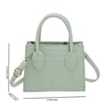 thumbnail image 1 of Bolsos cruzados para mujer Patrón de cocodrilo informal Embrague femenino sólido (Verde), 1 of 7
