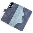 thumbnail image 4 of ﻿For Samsung Galaxy S26+ 5G 6.7" Splicing Leather Pattern Flip Buckle Attachment/Closure, Card Slots/Pocket, PU Leather Flip Wallet Case,Blue,For Galaxy S26+(5G), 4 of 6
