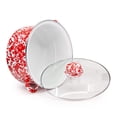 thumbnail image 2 of Red Swirl Pattern 6 qt Stock Pot Golden Rabbit Enamelware, 2 of 4