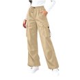 thumbnail image 3 of Tqcoqu Baggy Cargo Pants Parachute Pants for Women with Mutil Pockets, Loose Fit Y2K Casual Pants for Women,Women's S-XXL, 3 of 10