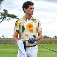 thumbnail image 3 of Honeii Sunny Yellow SunFlower Print Polo Shirt, A Classic Short-Sleeved, Button-Down Golf Shirt for Men,Mens Polo Shirts Short Sleeve-4X-Large, 3 of 6
