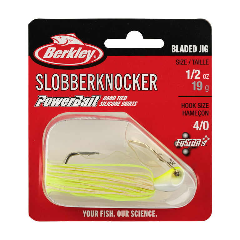 Berkley Slobberknocker Bladed Jig, 1/2 oz. White Chartreuse