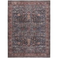thumbnail image 2 of Nourison Brilliance Machine Washable 5'3" x 7'3" Navy/Brick Vintage Indoor Rug, 2 of 10